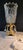 Mid 20th Century Hollywood Regency Lead Crystal Electric Tulip Table Lamp With Teardrop Prisms & Marble Base For Sale - Image 16 of 17
