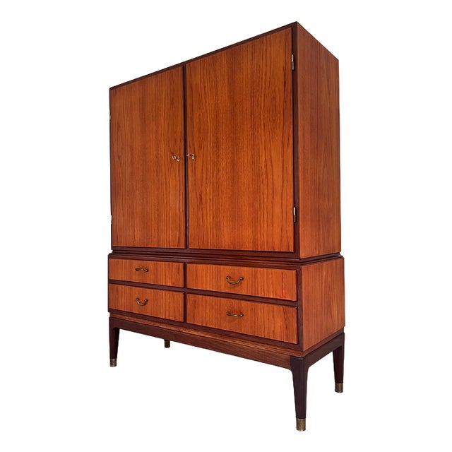 Danish Cabinet in Teak with Lock For Sale