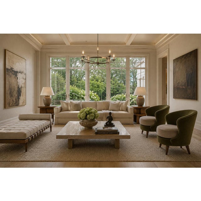Graceful, sculptural, and unmistakably Brazilian Modern, this exceptional pair of "Concha" armchairs by Joaquim Tenreiro...