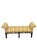Vintage Chippendale Style Mahogany-Finish Rolled Arm Upholstered Window Bench For Sale - Image 4 of 8