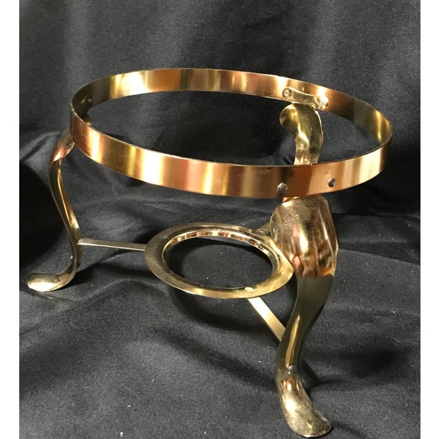 Vintage Brass and Copper Chafing Dish With Long Brass Handle by Ernest Sohn Designs. For Sale - Image 10 of 12