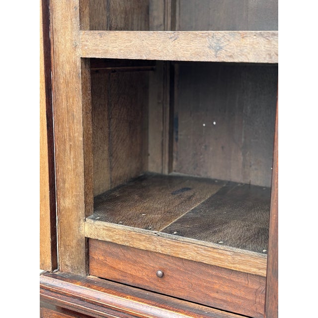 Small Antique George III Oak Housekeepers Cabinet, C1770 For Sale - Image 12 of 13