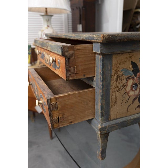 Dove Gray Late 19th Century Scandinavian Hand-Painted Specimen Chest For Sale - Image 8 of 11