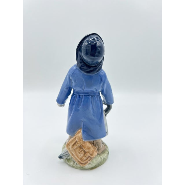 Royal Copenhagen 1960s Royal Copenhagen Porcelain Figurine “Boy With Umbrella” For Sale - Image 4 of 7