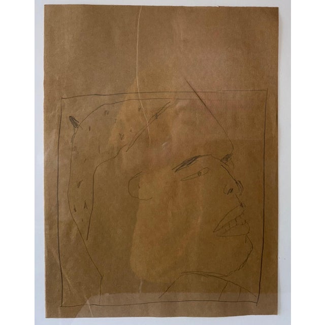 James Brown, Nuba 1981 Graphite Drawing on Brown Paper James Brown Galerie Bernd Kluser, 1981 For Sale - Image 12 of 17