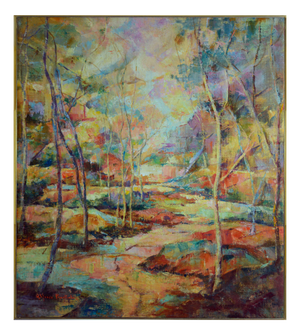 Alfonso Pragliola, Riverberi al Tramonto Landscape, Mixed Media on Canvas, 2019