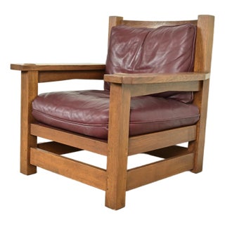 Stickley Mission Oak Arts & Crafts Eastwood Lounge Chair For Sale
