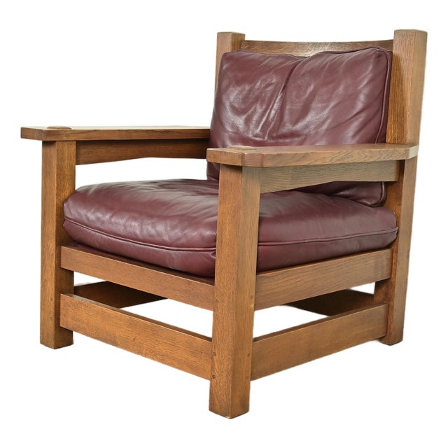 Stickley Mission Oak Arts & Crafts Eastwood Lounge Chair For Sale