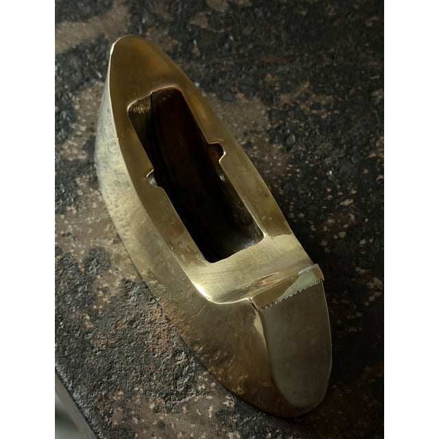 Cast Brass Tape Dispenser + Brass Clothespin Card Holder, Set of 2 For Sale - Image 12 of 17