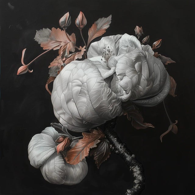 2020s Set of 4 - Art Wall Installation 40" X 40" - 'Blossoming Flowers' - Limited Edition Botanical Photograph Prints For Sale - Image 5 of 12
