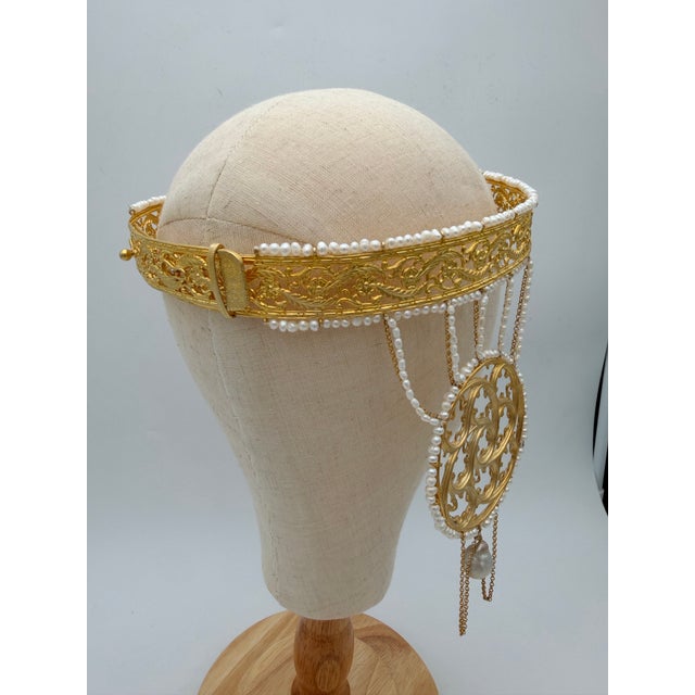 Chiseled Gilt Bronze Crown With Medallions, Signed St. Louis Paris For Sale - Image 10 of 12