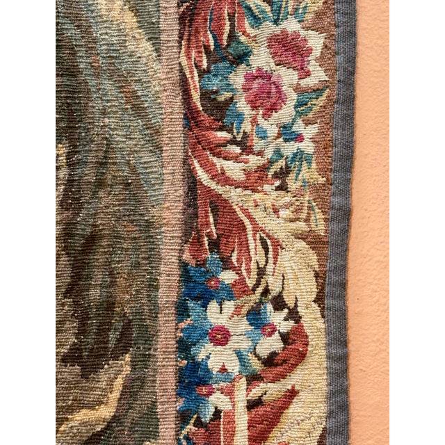French Aubusson Style Tapestry Depicting a Fishing Scene (H 85 1/4 X W 44) For Sale - Image 11 of 17