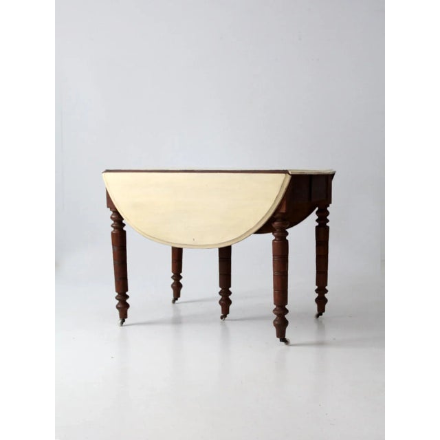 Antique Drop Leaf Table With Fifth Leg For Sale - Image 11 of 13