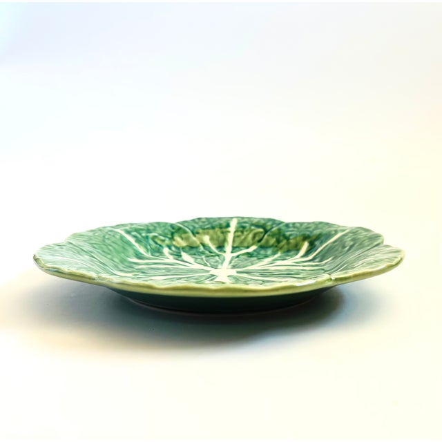 Traditional Portuguese Cabbageware Plate by Bordallo Pinheiro For Sale - Image 3 of 9