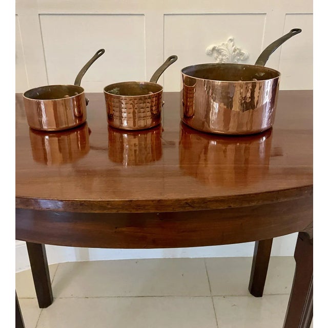 Antique Victorian Copper Pans, 1860, Set of 3 For Sale - Image 13 of 13