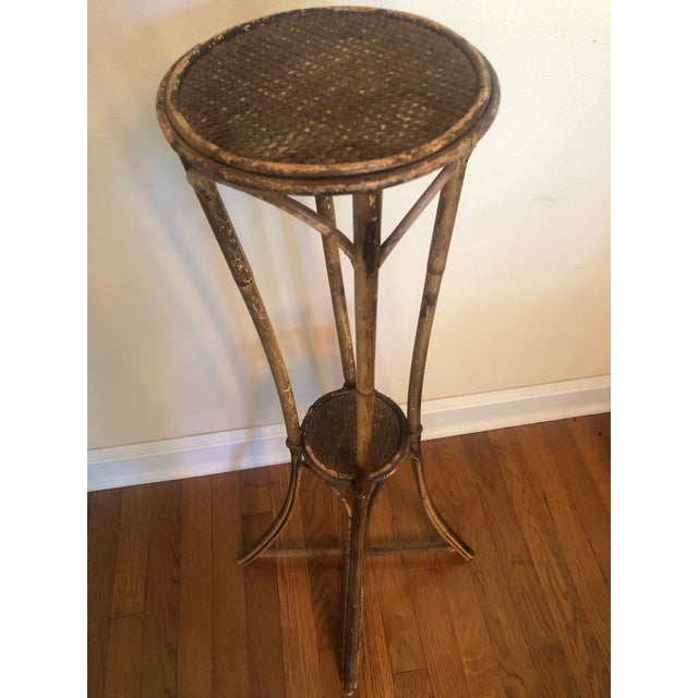 English Tall Two Tier Bamboo Plant Stand For Sale - Image 11 of 12