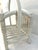 Mid-Century White Bamboo & Rattan Magazine Rack For Sale - Image 4 of 5