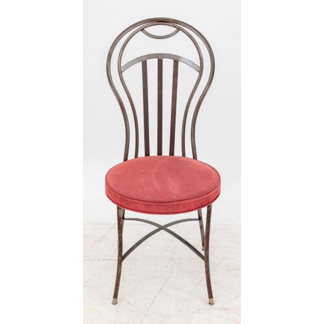 French Style Balloon Back Steel Side Chairs, 6 For Sale - Image 4 of 7