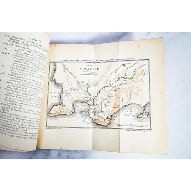 Set of 10, History of Greece by George Grote Complete 10 Volume Full Leather Antique Book Set For Sale - Image 9 of 12