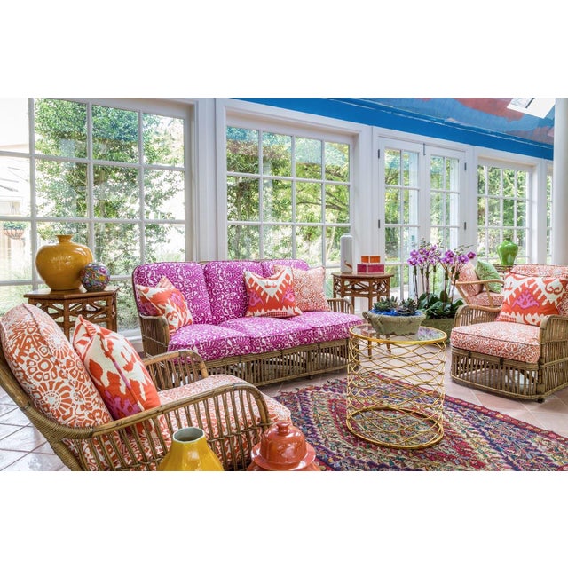 Vintage Rattan Settee Chairish