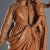 Modern Sculpture of Virgin Mary with Child in Terracotta For Sale - Image 5 of 12