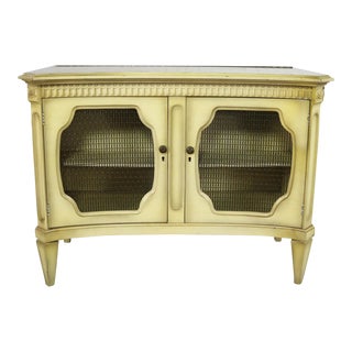 Hollywood Regency Dry Bar Liquor Cabinet Mid Century With Golden Glo Finish For Sale