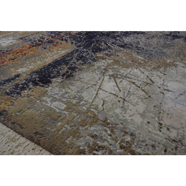 1990s High Quality Approx. 8 X 10 Modern Design Splatter Rug For Sale - Image 5 of 7