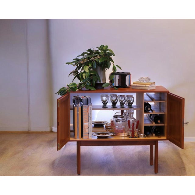 Danish Neat Bar Cabinet in Teak with Bottle Storage, 1970s For Sale - Image 6 of 12