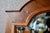 Antique Wall Mirror in Carved and Beveled Oak and Fortin Veneer, 1930s For Sale - Image 9 of 11