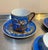 Moriage Dragonware hand-painted Japanese porcelain demitasse cup/saucer and 2 teacups w/ saucers. Excellent condition....