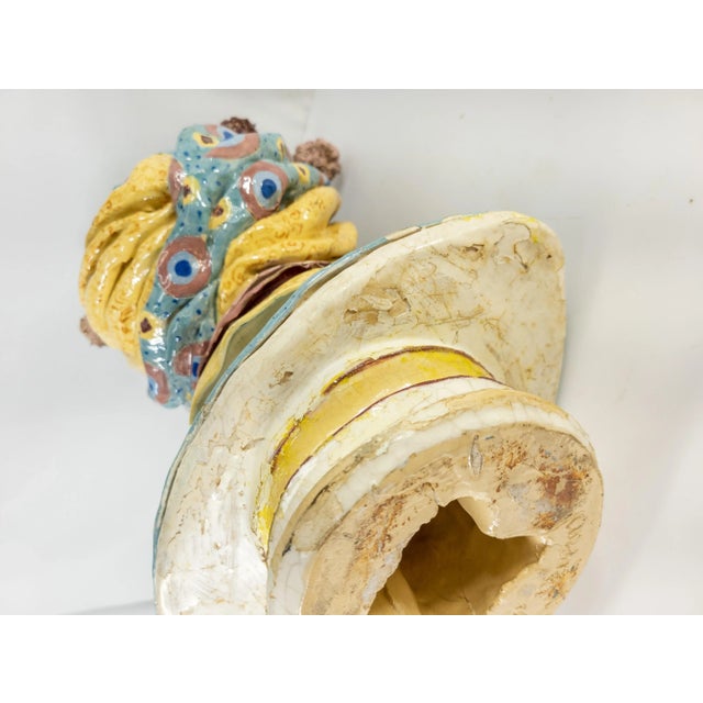 Early 20th Century Art Pottery Faience Majolica African American Figure For Sale - Image 12 of 13