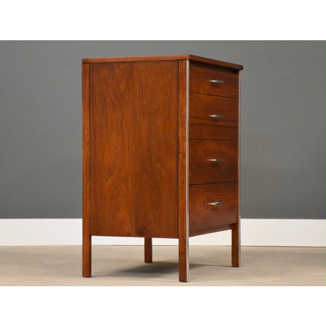 Mid-Century Modern 1960s Refinished Paul McCobb for Calvin Walnut Dresser Nightstand Chest For Sale - Image 3 of 11