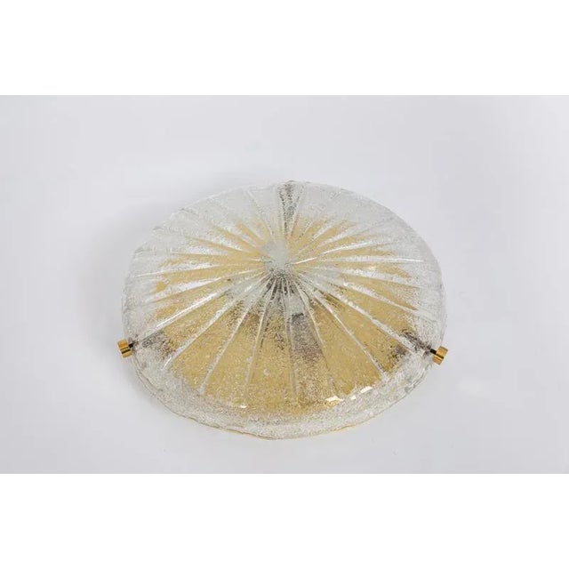 Round Murano Amber Sunburst Flush Mount from Hillebrand, Germany, 1970s For Sale - Image 3 of 13