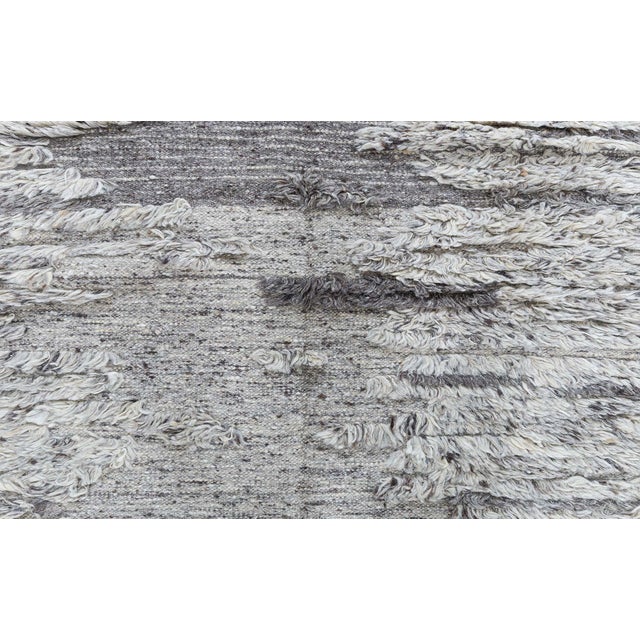 Abstract Modern Tulu Nadu ‘Beige Strata’ Wool Rug by Doris Leslie Blau For Sale - Image 4 of 7