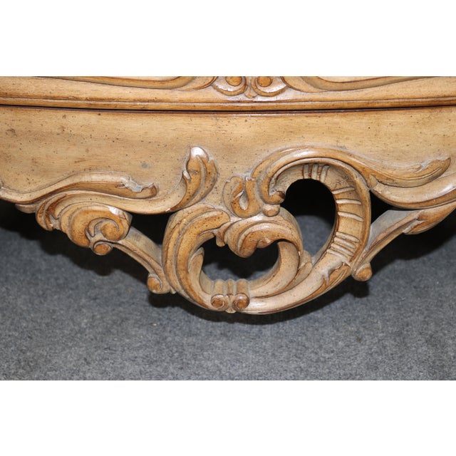 Pair Country French Carved Drawer Commodes by Auffray Furniture For Sale - Image 10 of 14