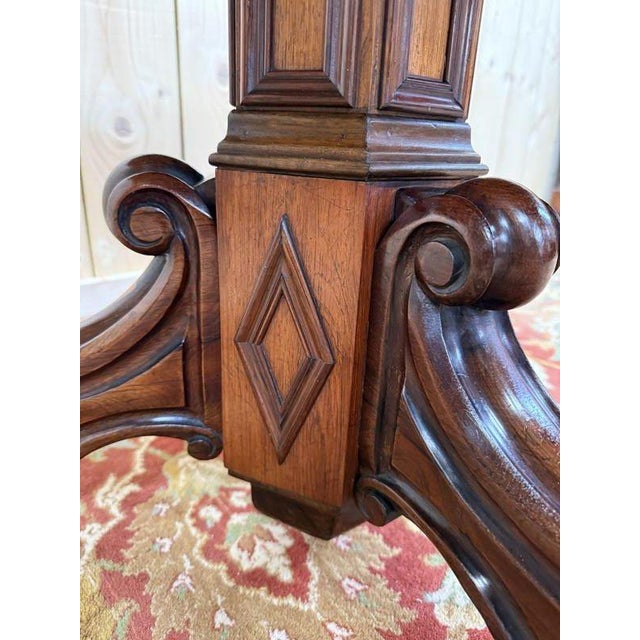 Napoleon III Tripod Pedestal Table in Rosewood For Sale - Image 4 of 8