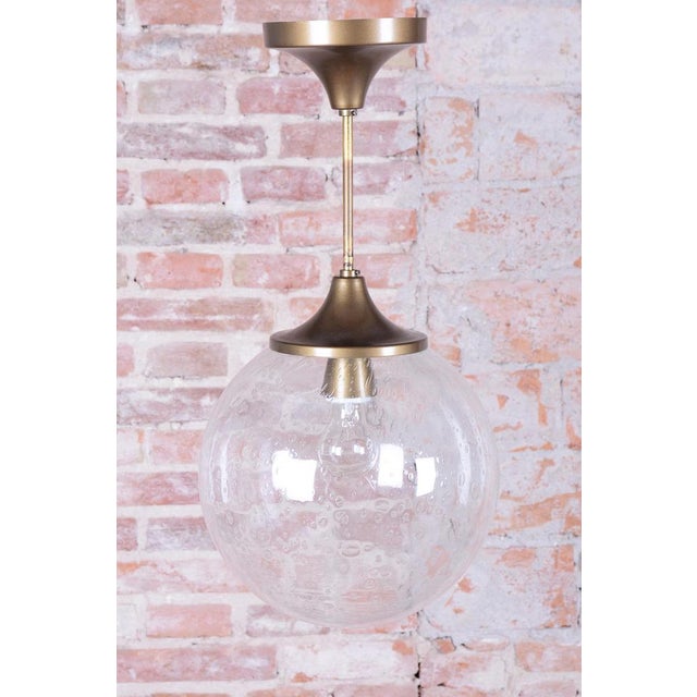 Mid-Century Chandelier in Brass and Glass, Czech, 1960s For Sale - Image 3 of 11