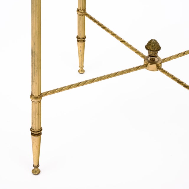 French Art Deco Period Brass and Glass Side Table, Circa 1940 For Sale In Austin - Image 6 of 9