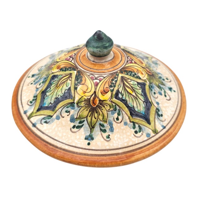 Late 20th Century Erice Ceramica Ericina Sicilian Hand Painted Majolica Lidded Tureen 10.5" For Sale - Image 12 of 18