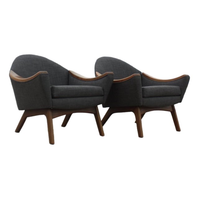 Pair of Mid Century Adrian Pearsall Lounge Chairs Model 1806-C for Craft Associates For Sale