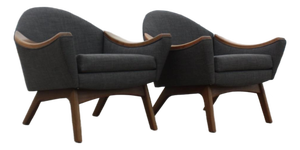 Pair of Mid Century Adrian Pearsall Lounge Chairs Model 1806-C for Craft Associates