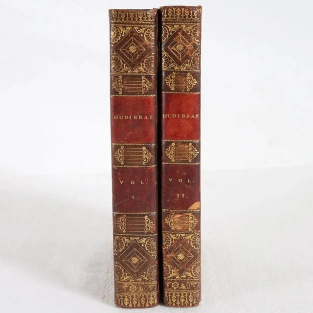 Early 19th Century Early 19th Century Hudibras, A Poem by Samuel Butler 2 Volume Leather Books - Set of 2 For Sale - Image 5 of 13