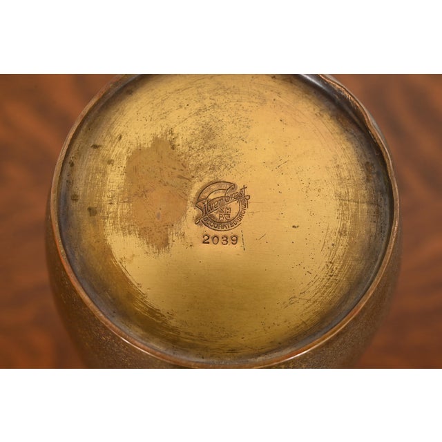 Silver Crest Arts & Crafts Sterling Silver on Bronze Tall Vase For Sale - Image 10 of 12
