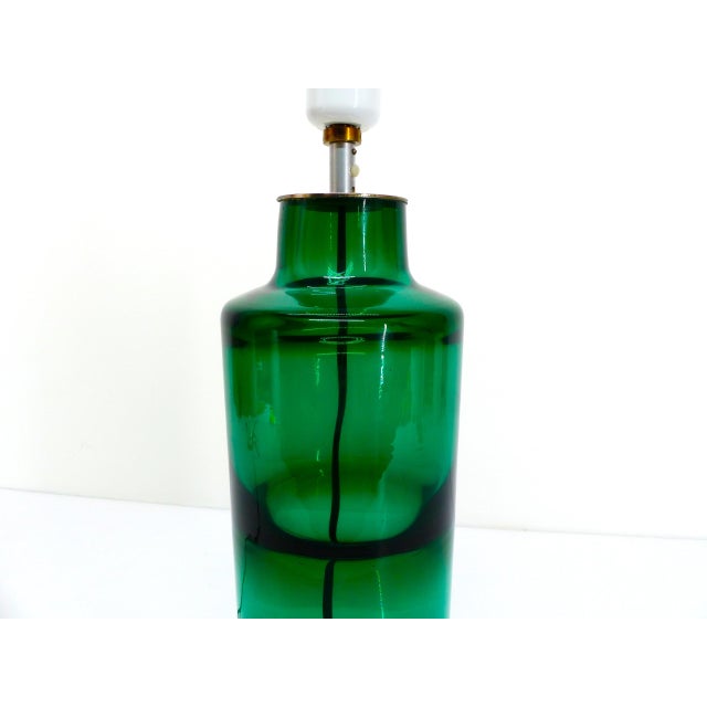 H.500 Lamp in Green Blown Glass by Severin Brørby Hadeland Glassverk & Høvik Verk, Norway, 1967 For Sale - Image 4 of 10