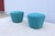 Teal Organic Modern Andreu World Beat Ottoman in Blue Teal Fabric - A Pair For Sale - Image 8 of 18