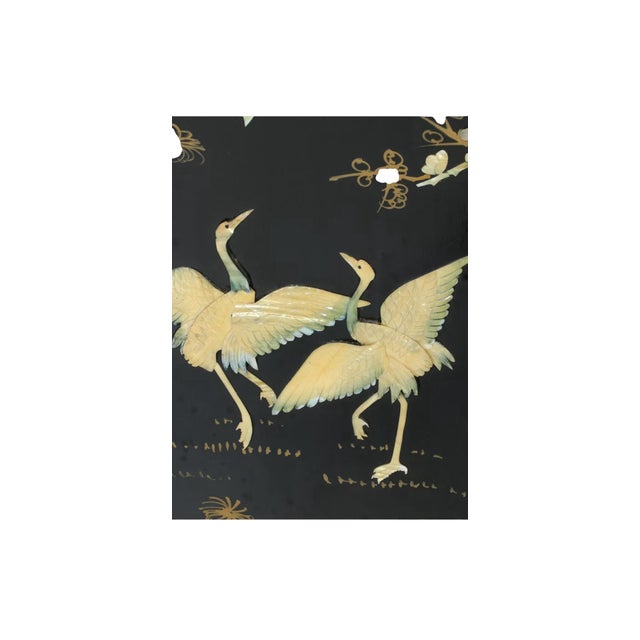 Vintage Chinese Screen With Mother Pearl Detail For Sale In Columbus - Image 6 of 12