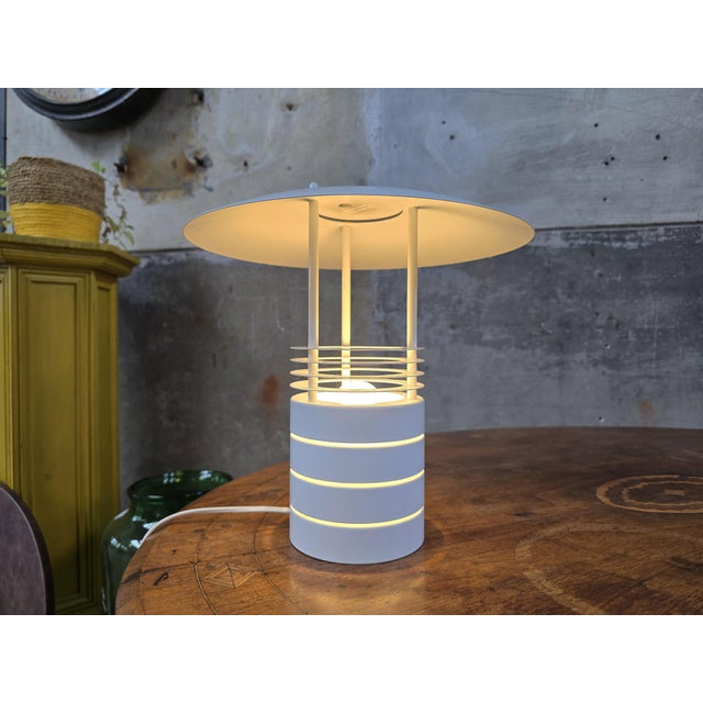Lanterna Danica White Metal Table Lamp by Jorgen Buchwald for Nordlux, 1980s For Sale - Image 11 of 11