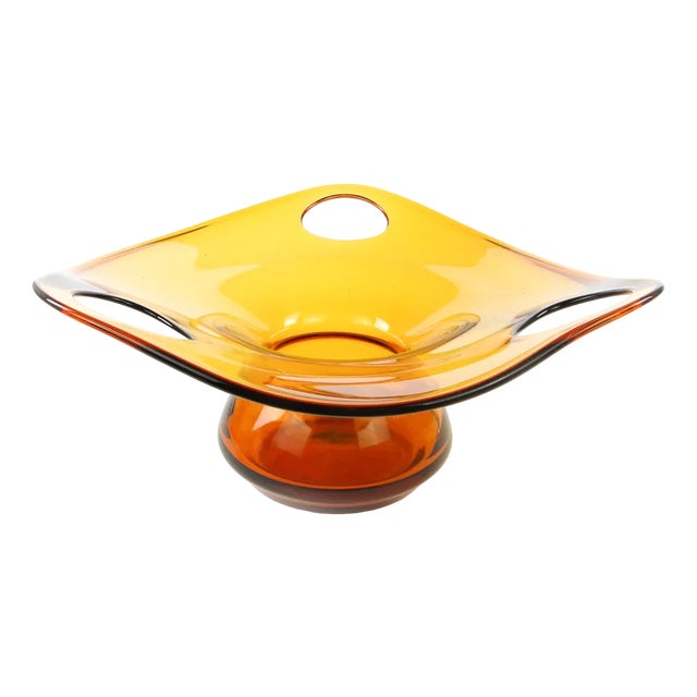 Postmodern Bowl by Maria Słaboń for Krosno Glassworks, Poland, 1970s For Sale