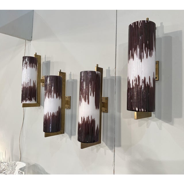 Mid-Century Modern Wall Lamps by Ludovico Diaz De Santillana for Venini, 1960s, Set of 4 For Sale - Image 3 of 16