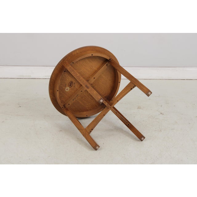Stickley Mission Oak Arts & Crafts Round Lamp Table For Sale - Image 13 of 14